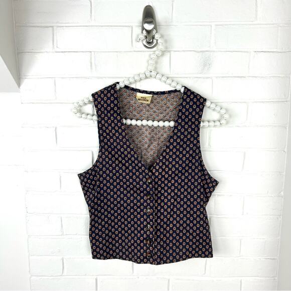 Vintage The Branch Div. Of Joshua Tree 70s Patterned Vest Sleeveless Top - Picture 1 of 10